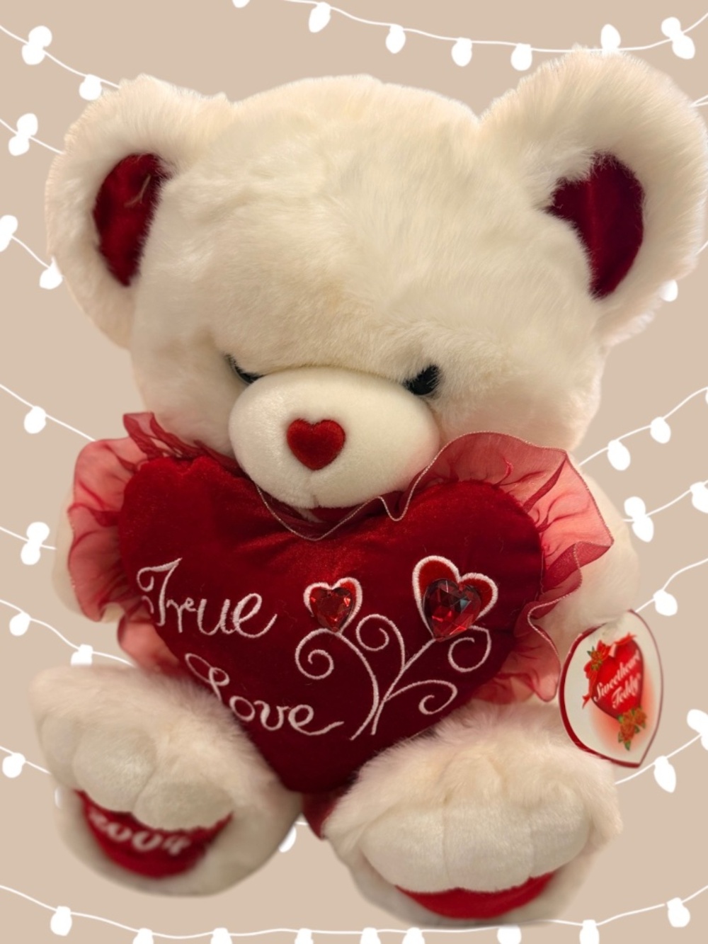 Dandee Bear 2004 Red Heart Valentines Love Bear 15"